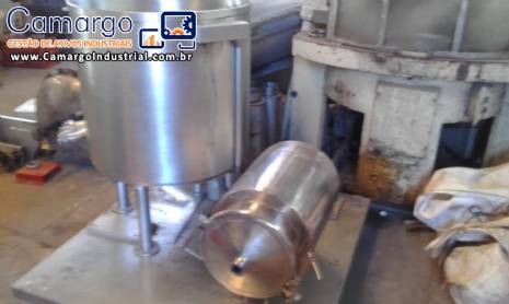 Misturador em a�o inox para recheios de bolachas