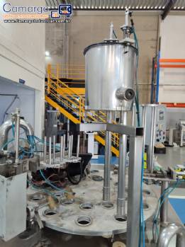 Envasadora dosadora rotativa em inox para potes copos l�quidos �gua Delgo