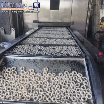 Linha cont�nua pingadeira dosadora com forno para biscoito pingado polvilho amanteigado Forma�o