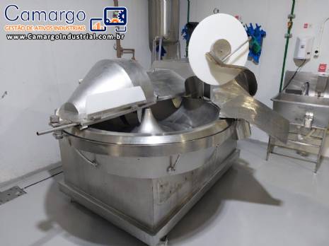 Processador cutter em ao inox para carnes embutidos com facas rotativas INCOMAF 220 litros