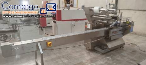 Embaladora empacotadora flow pack horizontal em inox BOSTAR