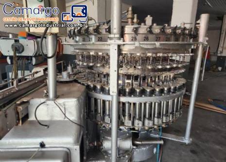 Envasadora rotativa inox para carbonatados bebidas com g�s refrigerantes 42 bicos KHS com lavadora Zegla