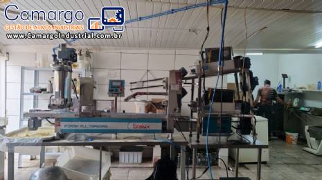 Formadora Modeladoras e recheadora autom�tica com alimentador extrusora cont�nua Bralyx Formix Multimassas  para produtos laminados