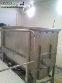 Misturador Ribbon Blender a�o inox encamisado 400 L