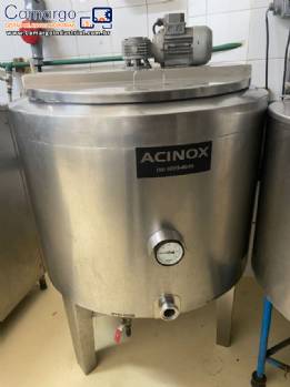 Tanque encamisado banho maria iogurteira para iogurtes 200 litros ACINOX