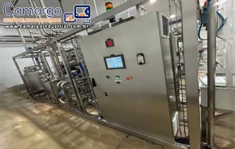 Sistema de filtra��o concentra��o por membrana para 10.000 L hora Padroniza