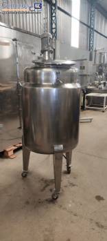 Tanque de agitao misturador  encamisado aquecido em inox 170 litros cowles