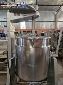 Tanque tacho encamisado basculante misturador em inox eltrico Alic Imarvil 100 litros