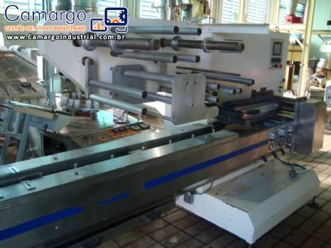 Embaladora flowpack para macarro massa instatanea tipo miojo lmen com aplicador de sache de tempeiro Rullima