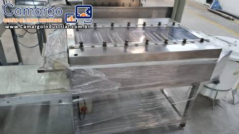 Cilindro 7 rolos em inox para massas pastel lasanha 7 rolos Indiana 400 mm