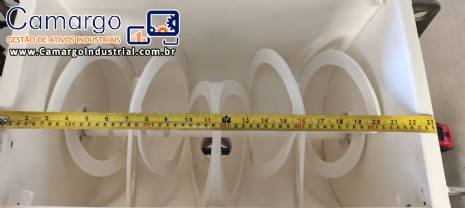 Misturador ribbon blender em ao inox com revestimento interno poliamida Bravaeco 50 litros ano 2021